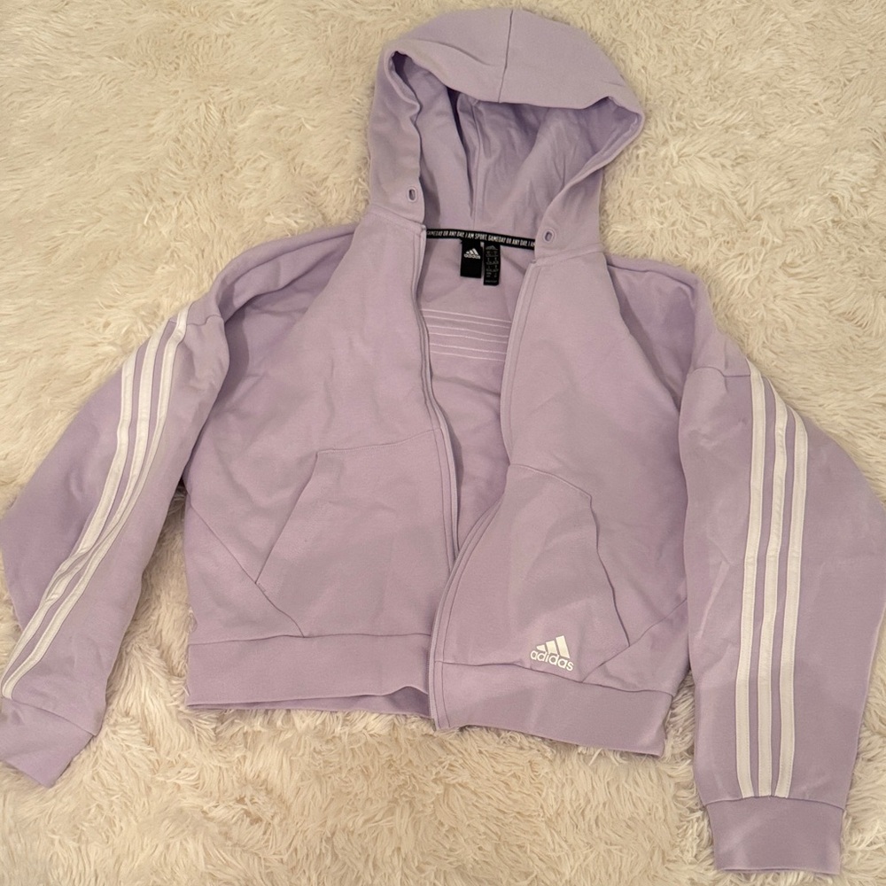 Adidas Light Purple Zip-Up Jacket